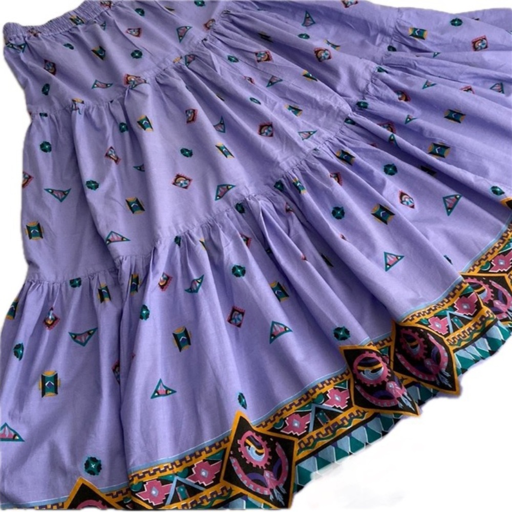 Authentic Vintage Adobe Rose 1992 Western purple lavender cotton skirt